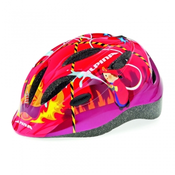 Dziecięcy kask rowerowy Alpina Gamma 2.0 Red Firefighter 46-51